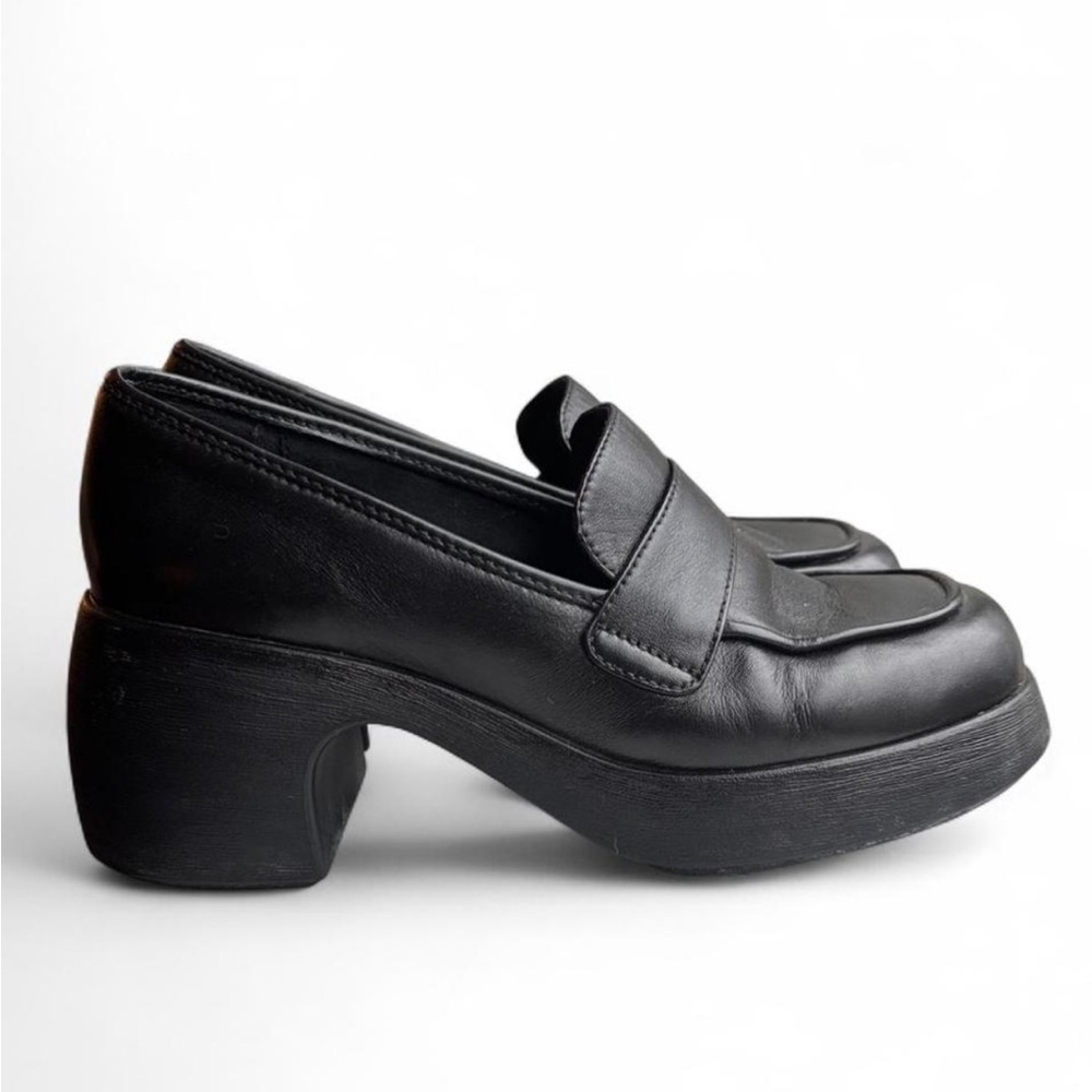 Camper Black Leather Thelma Loafer Shoe Size 38 - Picture 3 of 7